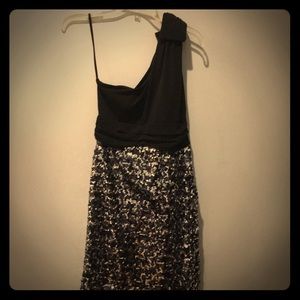 One shoulder sequin dress